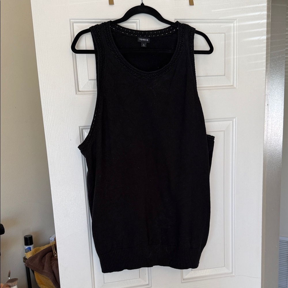 Torrid Black Sweater Tank Top